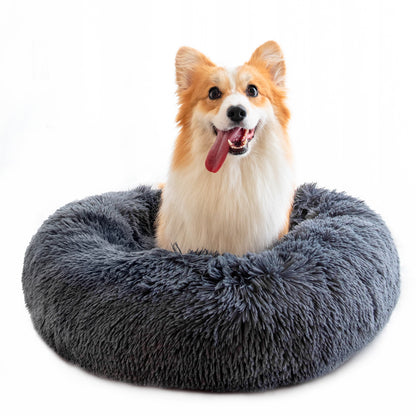 Round Plush Dog Bed