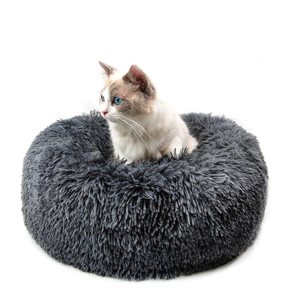 Round Plush Dog Bed