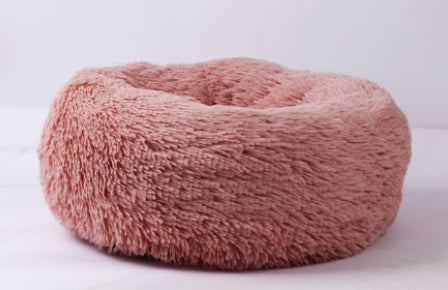 Round Plush Dog Bed